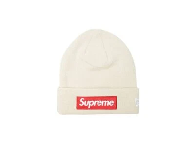 Supreme New Era Box Logo Beanie Stone - Image 1 of 3