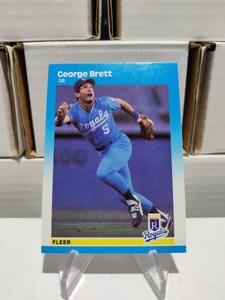 1987 Fleer #366 George Brett Kansas City Royals HOF MLB Baseball Card NM