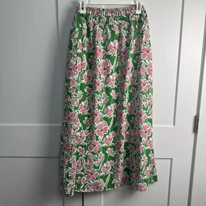Davi & Dani Floral Print Women's Skirt Pink and Green NWT Size Med Lined Spring - Picture 1 of 10