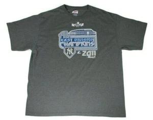 Majestic MLB New York Yankees ALDS East Division Champs Gray Shirt Men's Sz. 2XL - Picture 1 of 10