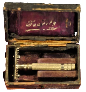 Vintage Rare Brass&Chrome c.1936's Double Edge Safety Razor w/Original box - Picture 1 of 9