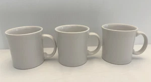 HLC FIESTA USA WHITE 12 OZ JAVA MUGS SET OF 3 HOMER LAUGHLIN FIESTAWARE - Picture 1 of 4