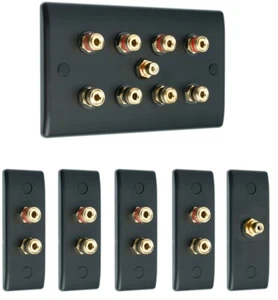 Kit de placa facial de pared de sonido envolvente AV de sonido envolvente negro mate 4.1 - SIN SOLDADURA - Imagen 1 de 8