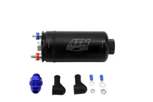 GENUINE AEM 50-1005 Inline Fuel Pump 380LPH Bosch 044 Style + 10AN Inlet Fitting - Bild 1 von 10