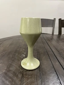 Haeger Ceramic Cup Goblet Planter Avocado Green CHALICE BY HAEGER signed - Picture 1 of 7