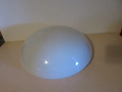 School House Industrial  White Milkglass  12" Mushroom Cap Shade Globe - Image 1 of 4