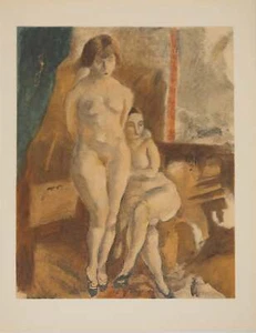 Jules PASCIN: Les deux muses, Lithographie (Mourlot 1954) - Bild 1 von 6
