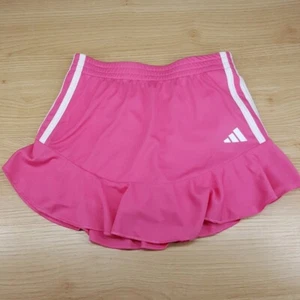 ADIDAS Tennis Skirt Girls Size 6X Pink Pull On Flare Hem Skort Shorts - Picture 1 of 6