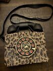 Betsey Johnson Cheetah Leopard Rotary Phone Crossbody Bag 