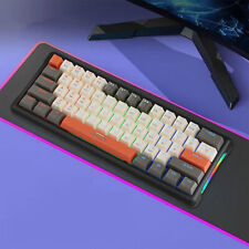 Russian Mechanical Keyboard RGB Backlit 61 Keys Wireless Wired Gaming Keyboard h