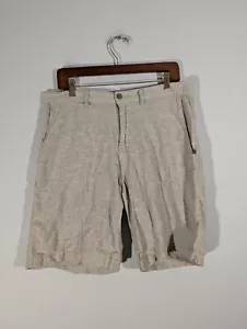 Patagonia Mens Tan Hemp Cotton Blend Shorts Sz 34 Outdoor Hiking Workwear Hippie - Picture 1 of 11