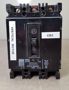 WESTINGHOUSE EB3050L INTERRUTTORE 50 AMP 3 POLI/240VAC(2) - Foto 1 di 7
