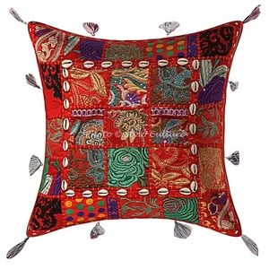 Home Decor Pillow Cover Vintage Bohemian Patchwork Cushion Cover 17 x 17 in - Picture 1 of 30