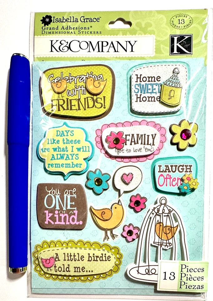 K & Company Family Grace Stickers Scrapbooking Card Embellishment - Image 1 of 1