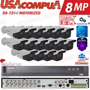 hikvision 4K 16ch CCTV Security Camera System 5mp Motoriz Bullet AcuSense W/HDD - Picture 1 of 15