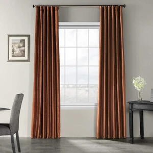 HPD Half Price Drapes Room Darkening Curtains for Bedroom Vintage Textured Fa... - Picture 1 of 10