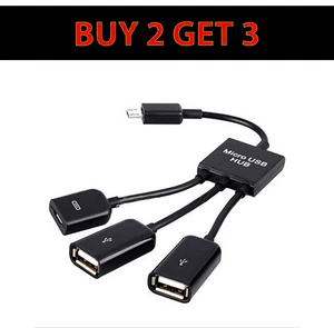 OTG Micro USB to Standard USB Host Splitter Hub Adapter for Raspberry Pi Zero - Picture 1 of 2