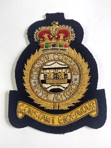 Royal Air Force Coastal Command Blazer Badge Patch QC Bullion Wire Hand Made 9cm - Picture 1 of 8