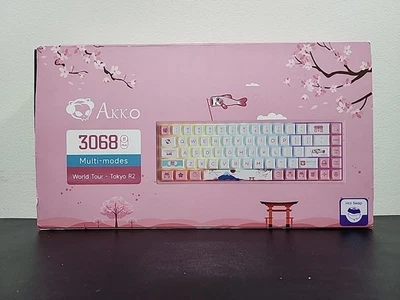 Akko 3068B Plus World Tour Tokyo R2 RGB Jelly Pink Wireless Keyboard English  - Image 1 of 4