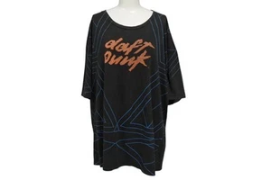 VINTAGE DUFT PUNK Daft Punk Alive Tour 2007 T-shirt Size XL All over Print Black - Picture 1 of 9