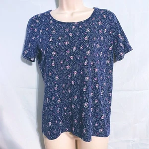 Linda camiseta floral azul ciervo blanco talla M - Imagen 1 de 3