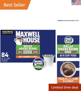 84 Count Decaffeinated Medium Roast K-Cup Coffee Pods - Brew Deliciously! - Picture 1 of 12