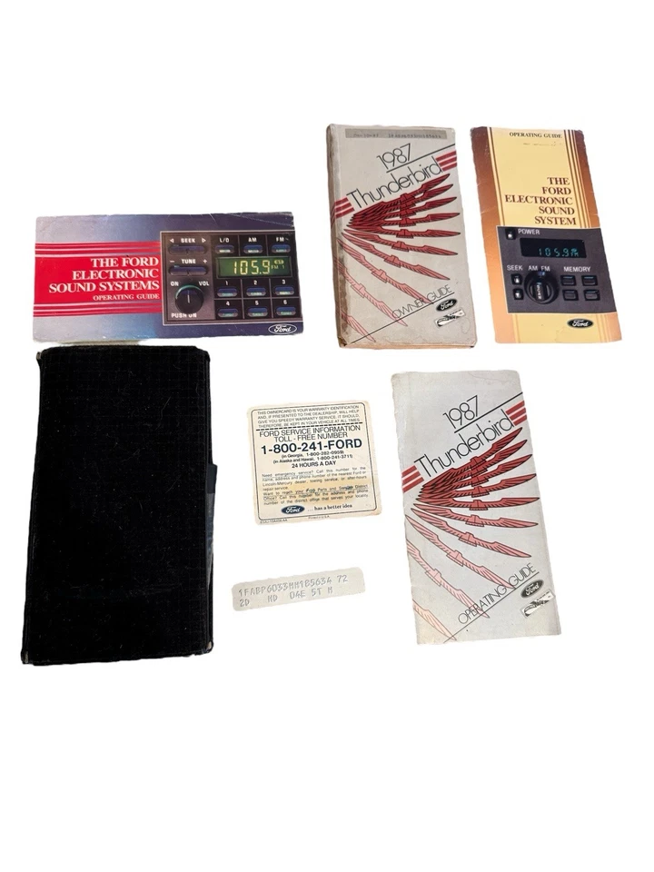 1987 Ford Thunderbird владелец руководства по эксплуатации гарантия брошюры чехол OEM TBird - Изображение 1 из 1