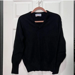 VTG Ballantyne Pure Cashmere V-Neck Sweater Mens Size 40 Made in Scotland 1980s - Picture 1 of 5