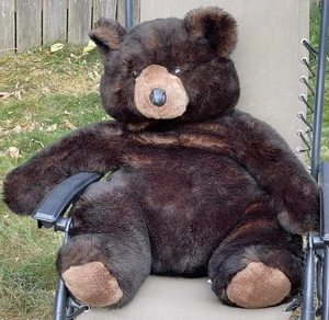 Vintage FAO schwarzer Fifth Avenue brauner Grizzly-Teddybär 36 Zoll riesig/riesig Plüsch - Bild 1 von 18