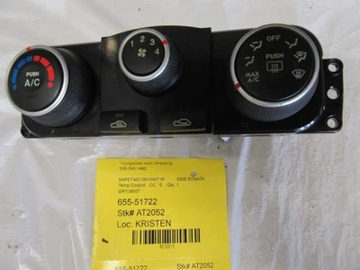 Climate Temperature Control Manual Temperature Control 3 Knobs Fits 06-08 SONATA - Image 1 of 4