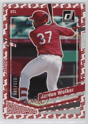 2023 Panini Donruss One Hundred /100 Jordan Walker #114 Rookie RC - Image 1 of 2