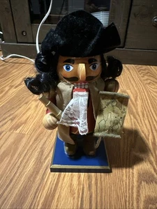 2013 World Market Christmas Wood Nutcracker 7" tall x 3.1" x 2.9" Pirate - Picture 1 of 8
