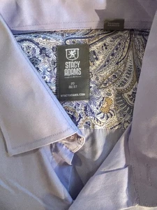 Camicia Stacy Adams 20 36 37 nuova con etichette viola abbottonata asta studio - Foto 1 di 3