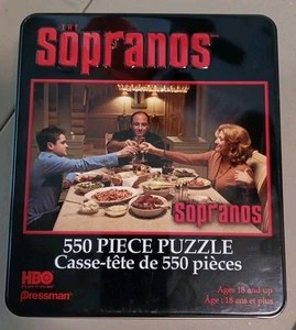The Sopranos 550 Piece Puzzle In Tin #4810 HBO Pressman 2005 COMPLETE! - Picture 1 of 10