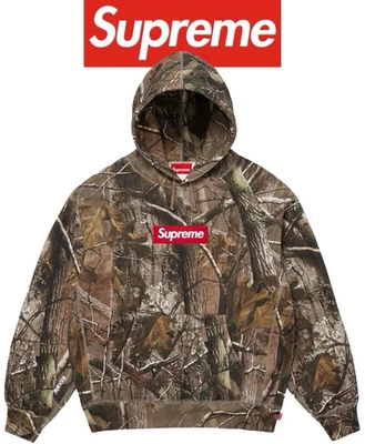 Sudadera con Capucha Supreme Box Logo (FW25) - Camuflaje Árbol Real Grande - CONFIRMADA Foto 1 de 2