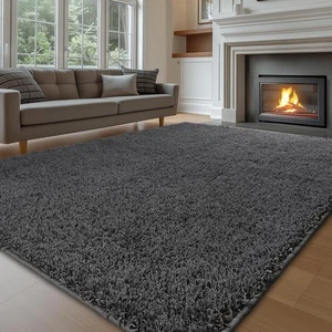 Teppich Hochflor Einfarbig Flauschiger Langflor Shaggy Flokati Wohnzimmerteppich - Bild 1 von 24