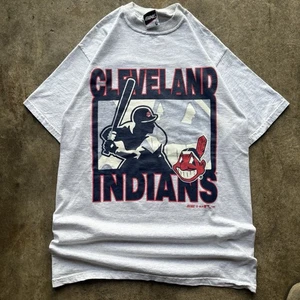 Vintage 1998 Cleveland Indians MLB T Shirt Men’s Size Large Gray Short Sleeve - Picture 1 of 7