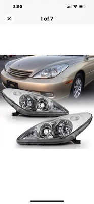 Replacement Headlight Left Right Set For 02-03 Lexus ES300 ES330 Halogen Model - Image 1 of 3