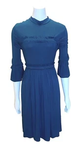 Lost Ink Damenkleid neu mit Etikett 3/4-Ärmel hochgeschlossen Rüschen türkis XL - Bild 1 von 2