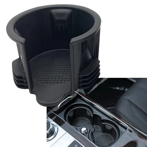 1pc Car Center Cup Holder Insert For Land Rover Range Rover 2010-2017 Black - Picture 1 of 5