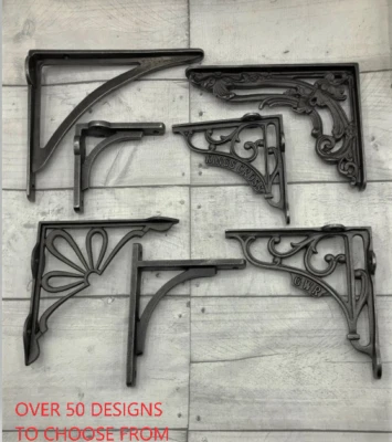 SHELF BRACKETS CAST IRON  /HUGE SELECTION - Antique Vintage -OVER 50 DESIGNS - Image 1 of 4