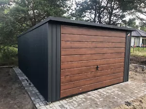 Fertiggarage Container Garage Metallgarage GERÄTESCHUPPEN Blechgarage 3,5x5,5. - Bild 1 von 6