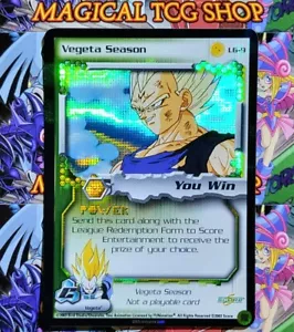 Dragon Ball Z DBZ CCG Vegeta Season L6-9 Limited Foil League Promo Score 2003 - Picture 1 of 2
