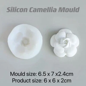 Silicon Camellia Flower Mould Mold Chocolate Fondant Candy DIY Clay Resin - Picture 1 of 1