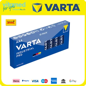 Varta Industrial Pro 4003 AAA Batterie Micro LR03 Alkaline 1,5V 10er Pack