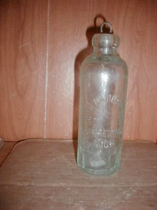 Ishpeming MI, John Dahlstrom Pint Hutchinson Soda Bottle circa 1890s - Picture 1 of 5