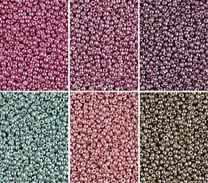 6 Colors Miyuki Round Seed Beads Size 11/0 Duracoat Galvanized 11-CMD15