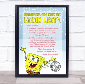 Bob Esponja Cangrejo Patty Navidad Azul Nieve Certificado Premio Estampado - Imagen 1 de 1