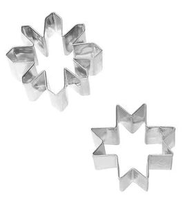 Ausstecher Keks Ausstechform Keksausstecher Schneeflocke 2 Sück Stern Edelstahl - Bild 1 von 3