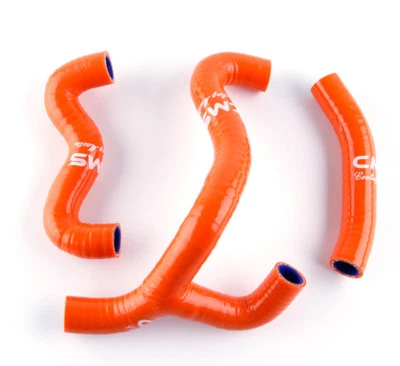 ORANGE SILICONE RADIATOR HOSES FOR KTM 50SX 50 SX SXS 2012-2017 13 14 15 16 17 - Image 1 of 4